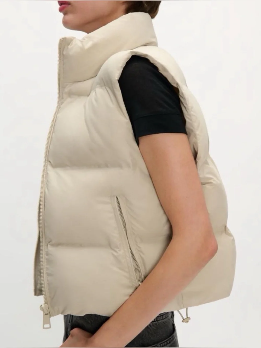 Zara Cropped Puffer Vest - Picture 5 of 16